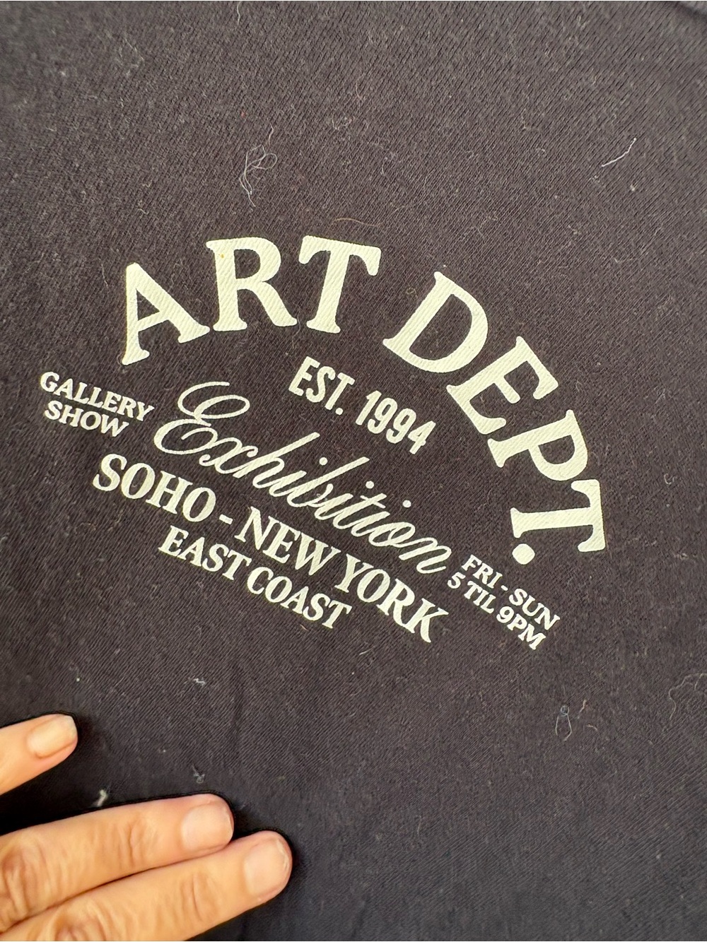 Old Navy Black Graphic "ART DEPT" Tee - Picture 3 of 5